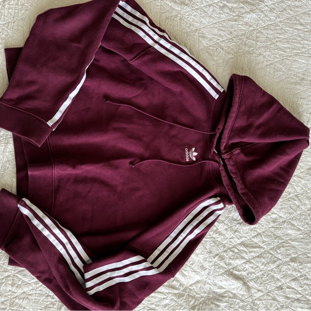 Adidas Red and White Track Pants